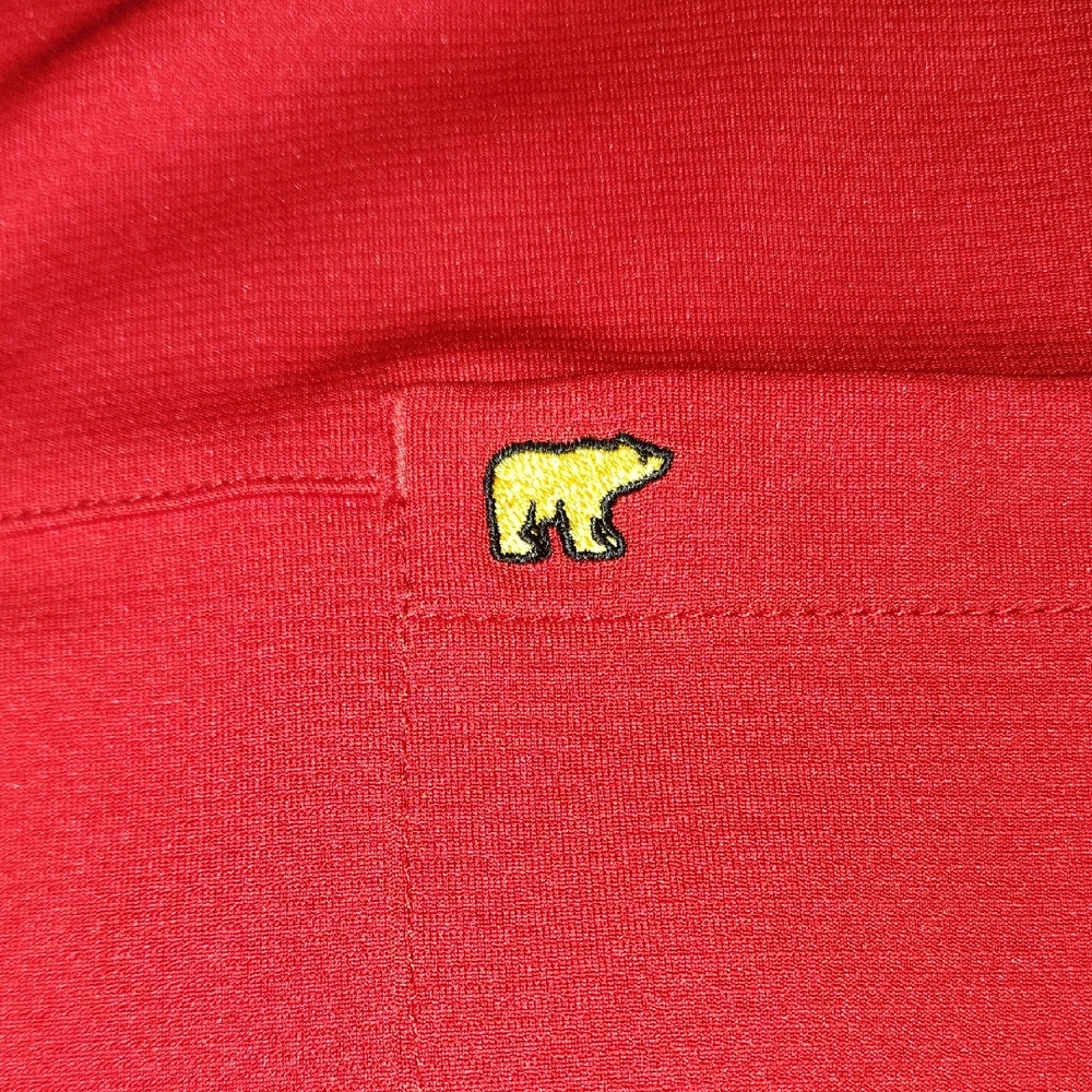 Red Pants with Yellow Bear Logo